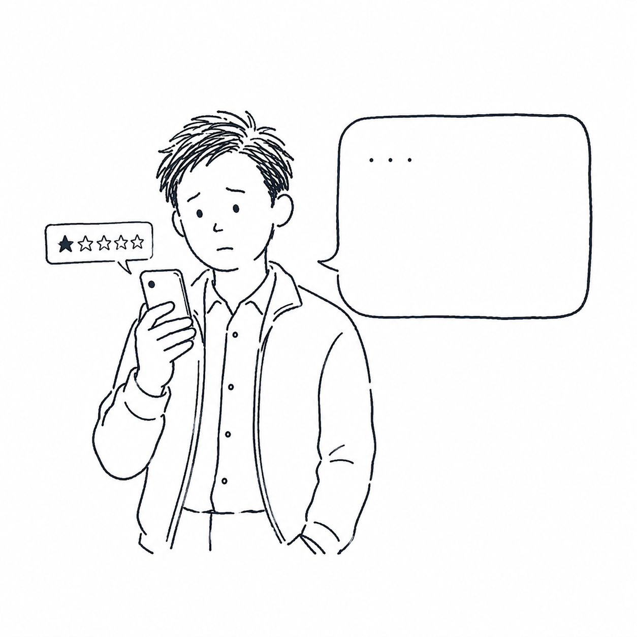 星ひとつより怖いのは、そのあと店が黙っていること。 の挿絵
