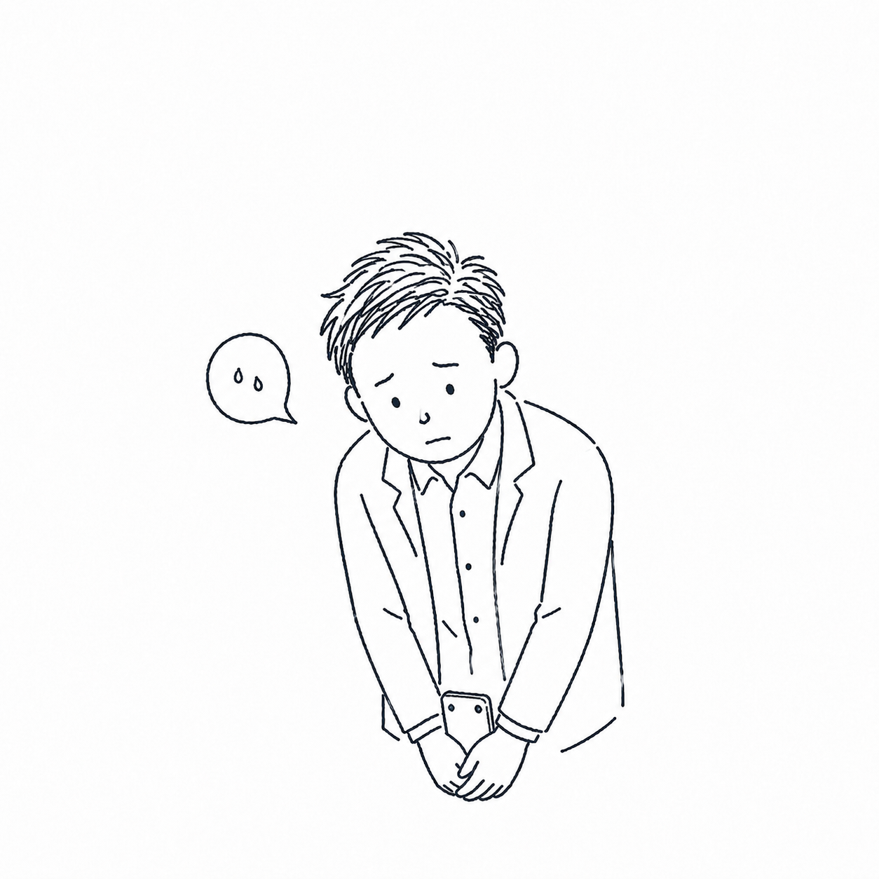 謝りすぎる店は、かえって不安に見えることがある。 の挿絵